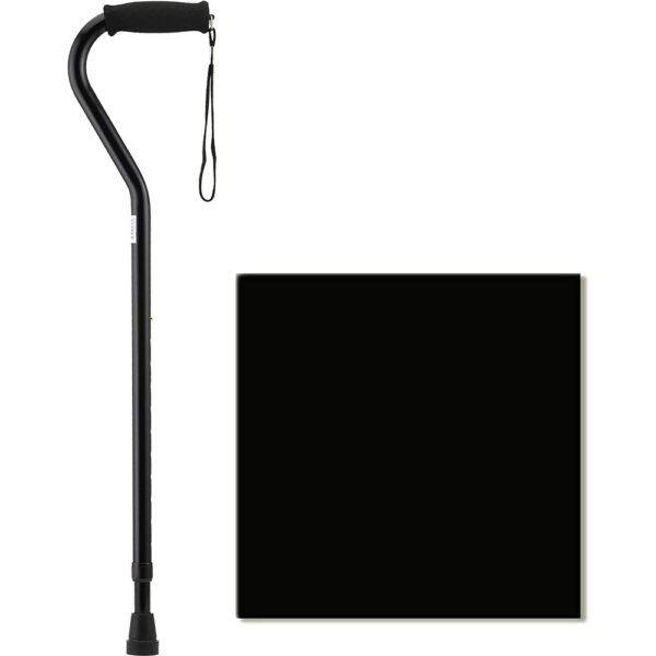 Offset Cane with Strap, Black - Image 2