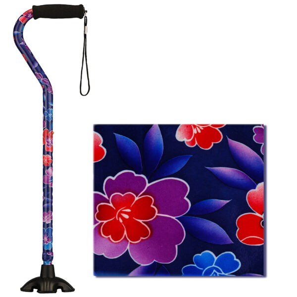 Offset Cane with Strap, Maui Flowers - Image 2