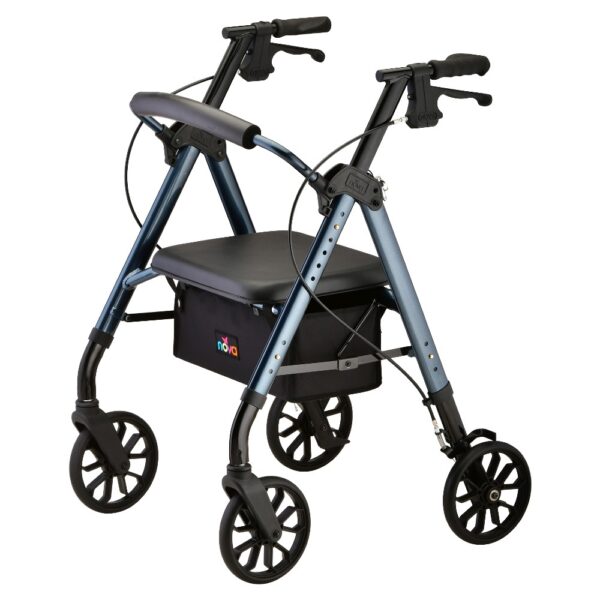 STAR 8 Rollator Walker, 8" Wheels & Standard Size, Blue