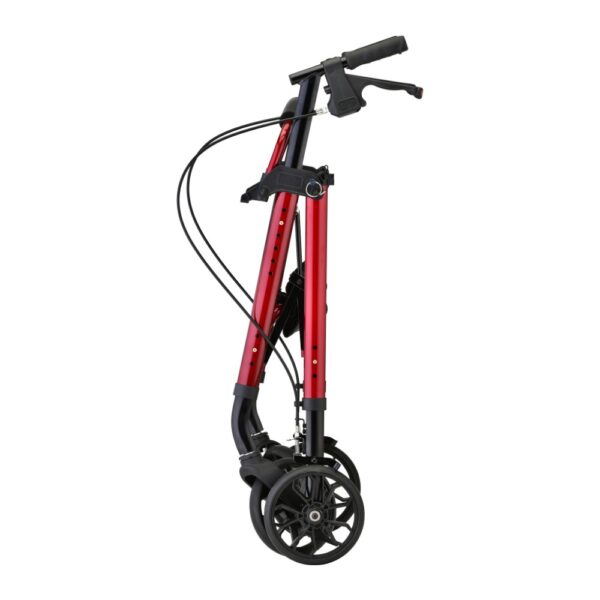 STAR 8 Rollator Walker, 8" Wheels & Standard Size, Red - Image 2